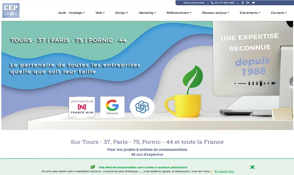 image site web ecoresponsable cep-socotic géré par un prestataire à proximité de la-limouziniere 44310