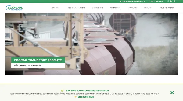  image site web ecoresponsable ecorail transport membre du réseau européen captrain site géré par un prestataire à proximité de la-limouziniere 44310
