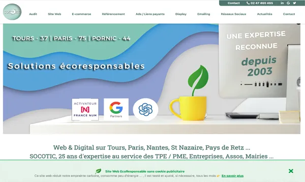 image site web ecoresponsable socotic web & digital géré par un prestataire à proximité de la-limouziniere 44310