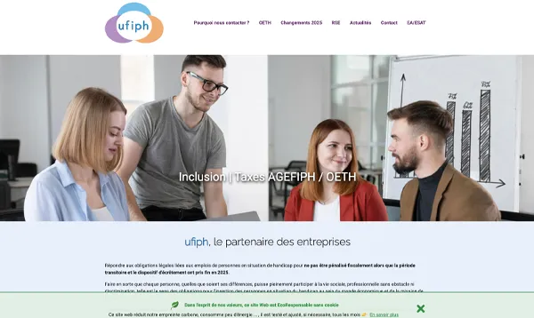 image site web ecoresponsable ufiph union française pour l'insertion des personnes en situation de handicap géré par un prestataire à proximité de la-limouziniere 44310