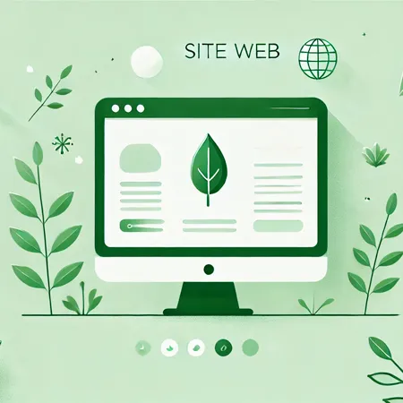 image version smartphone illustrant le site web vert ou écoresponsable pour une entreprise sur la-chapelle-sur-erdre 44240