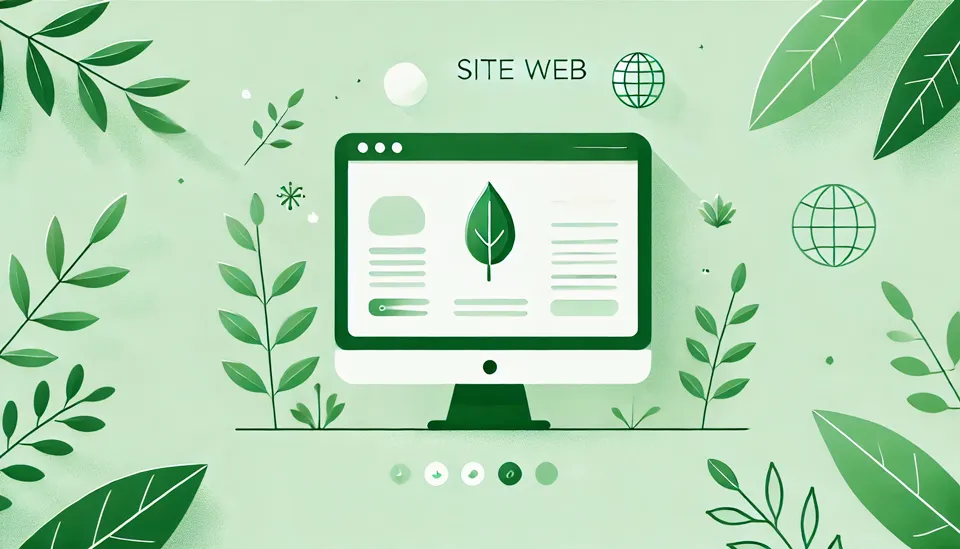 image ordinateur illustrant le site web vert ou écoresponsable pour une entreprise sur la-chapelle-sur-erdre 44240